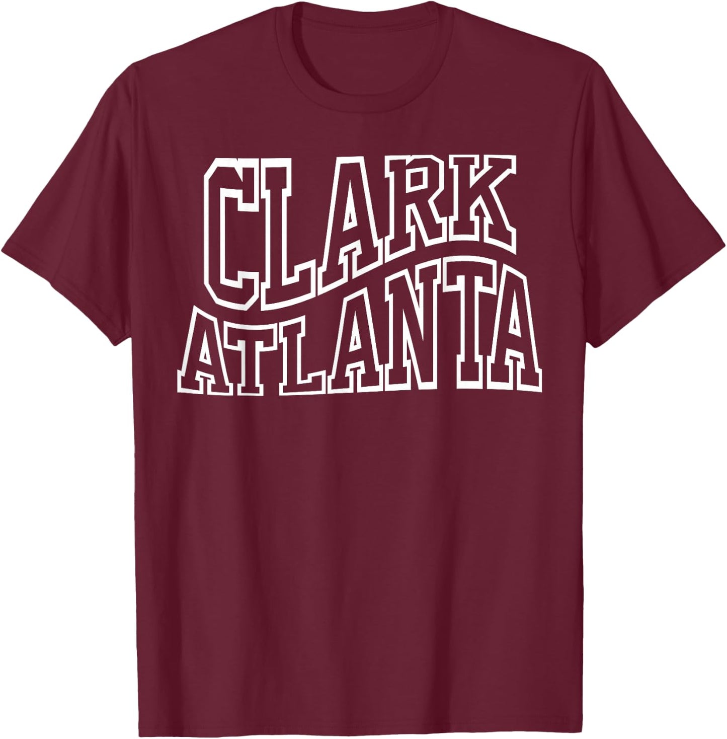 Vintage Clark Family AL State Atlanta Wave Text Hometown T-Shirt - T-Shirt | Maroon