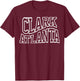 Vintage Clark Family AL State Atlanta Wave Text Hometown T-Shirt - T-Shirt | Maroon