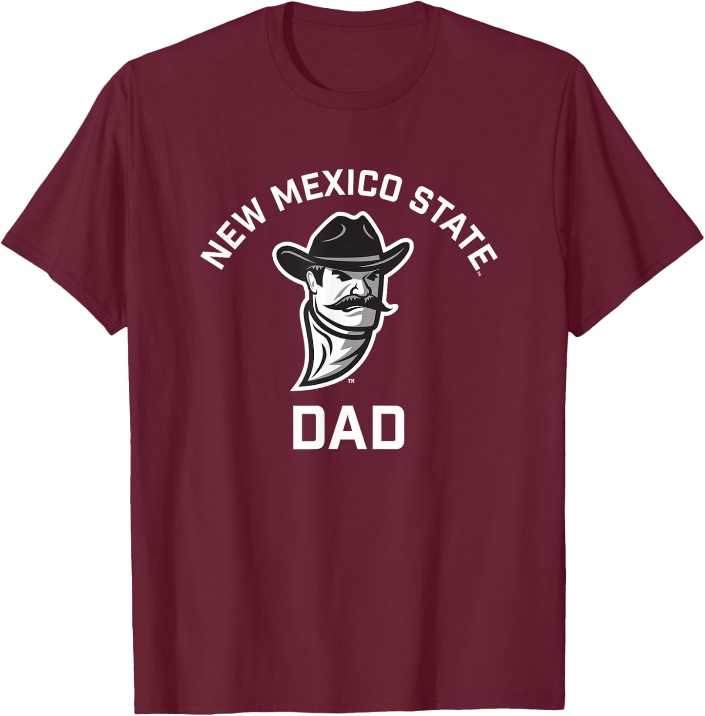 New Mexico State University NMSU Aggies Arched Dad T-Shirt - T-Shirt | Maroon