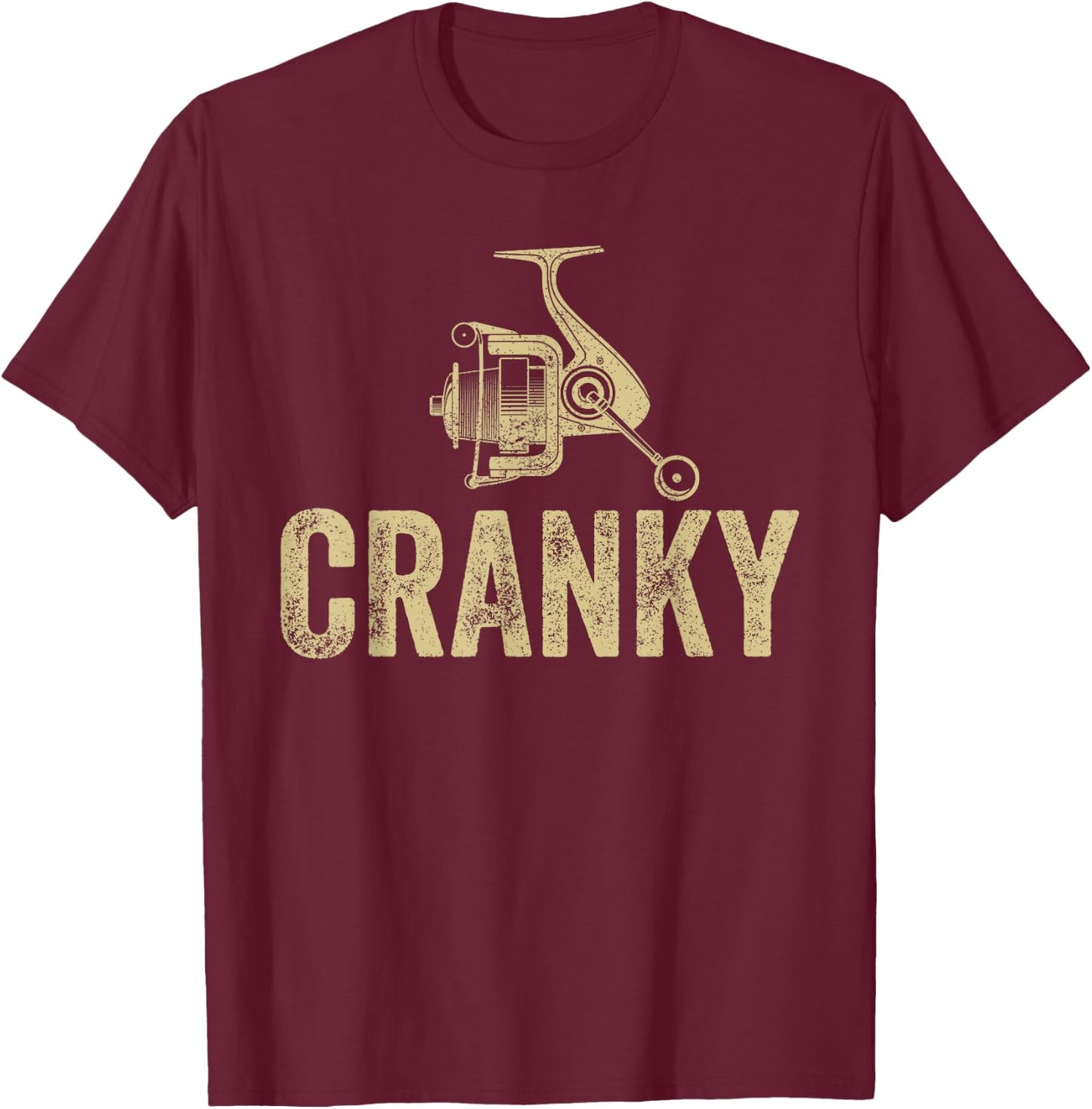 Funny Fishing Men Dad T-Shirt - T-Shirt | Maroon
