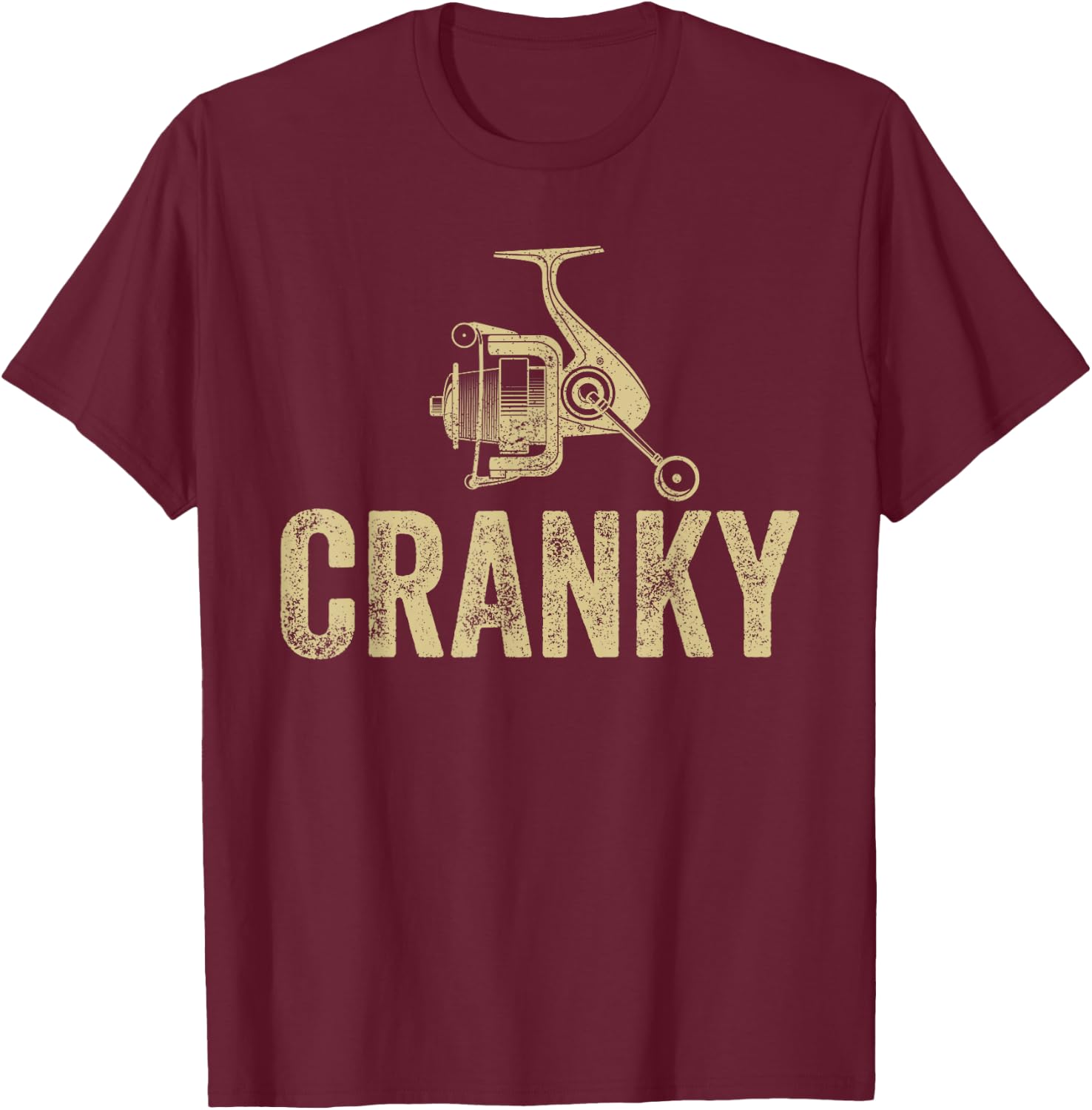 Funny Fishing Men Dad T-Shirt - T-Shirt | Maroon