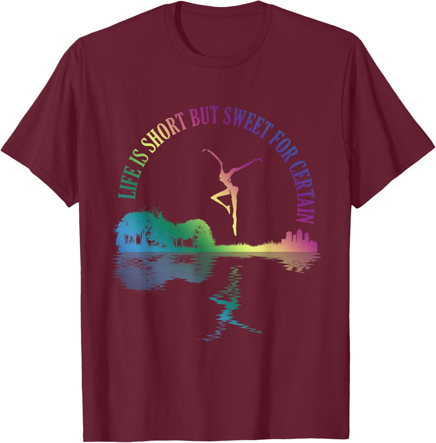 Life Is Short Retro Guitars Lovers But Sweet For Certain T-Shirt - T-Shirt | Maroon