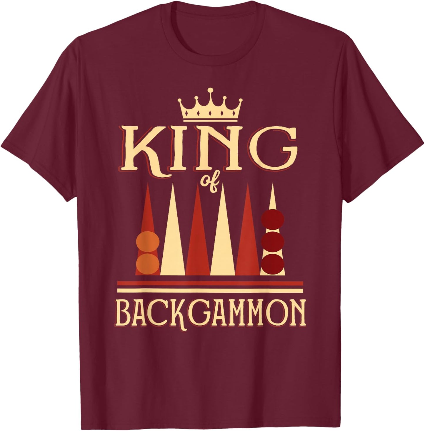 King of Backgammon T-Shirt - T-Shirt | Maroon