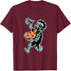 Zombie Eating Pizza Halloween Pizza Lovers Gifts T-Shirt - T-Shirt | Maroon