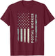 American Postal Worker Patriotic USA Flag T-Shirt - T-Shirt | Maroon