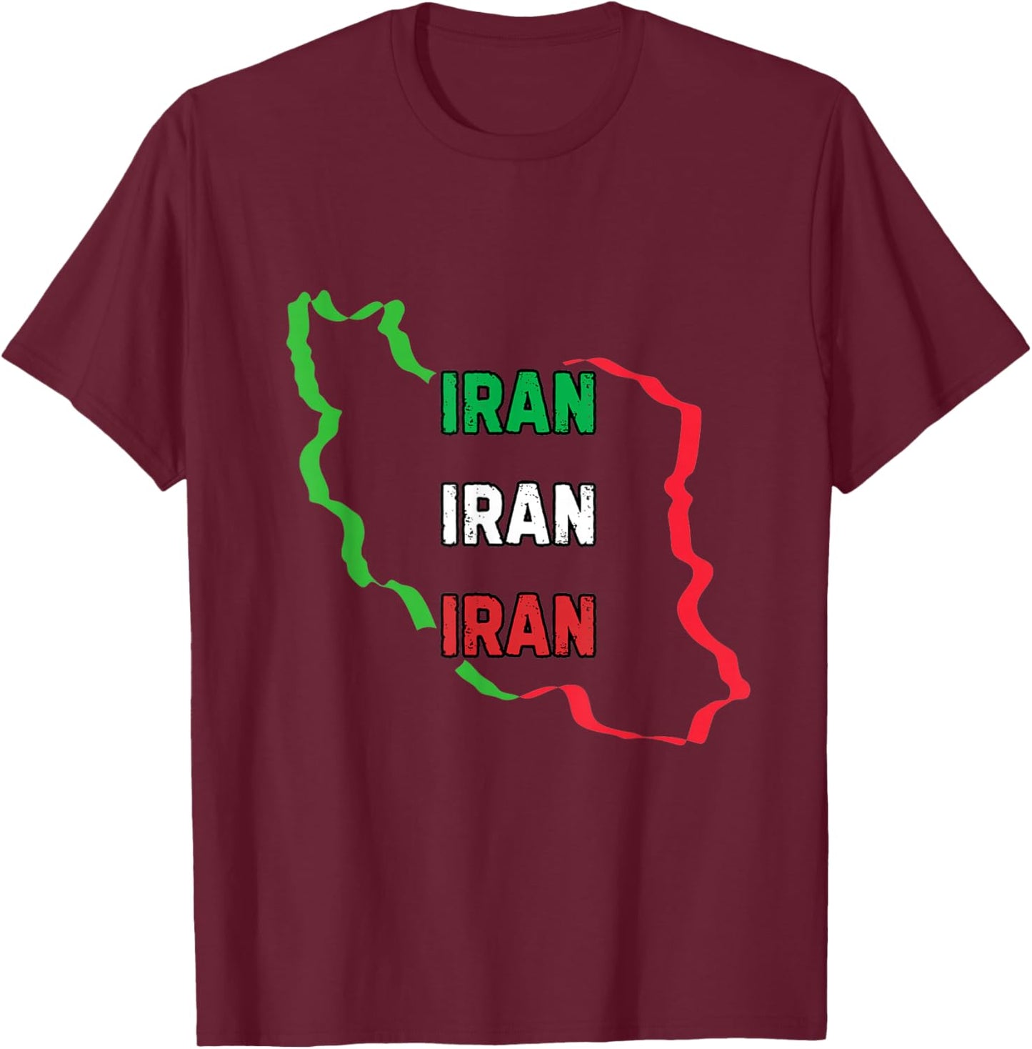 Iran Flag Map - Persian Pride T-Shirt - T-Shirt | Maroon