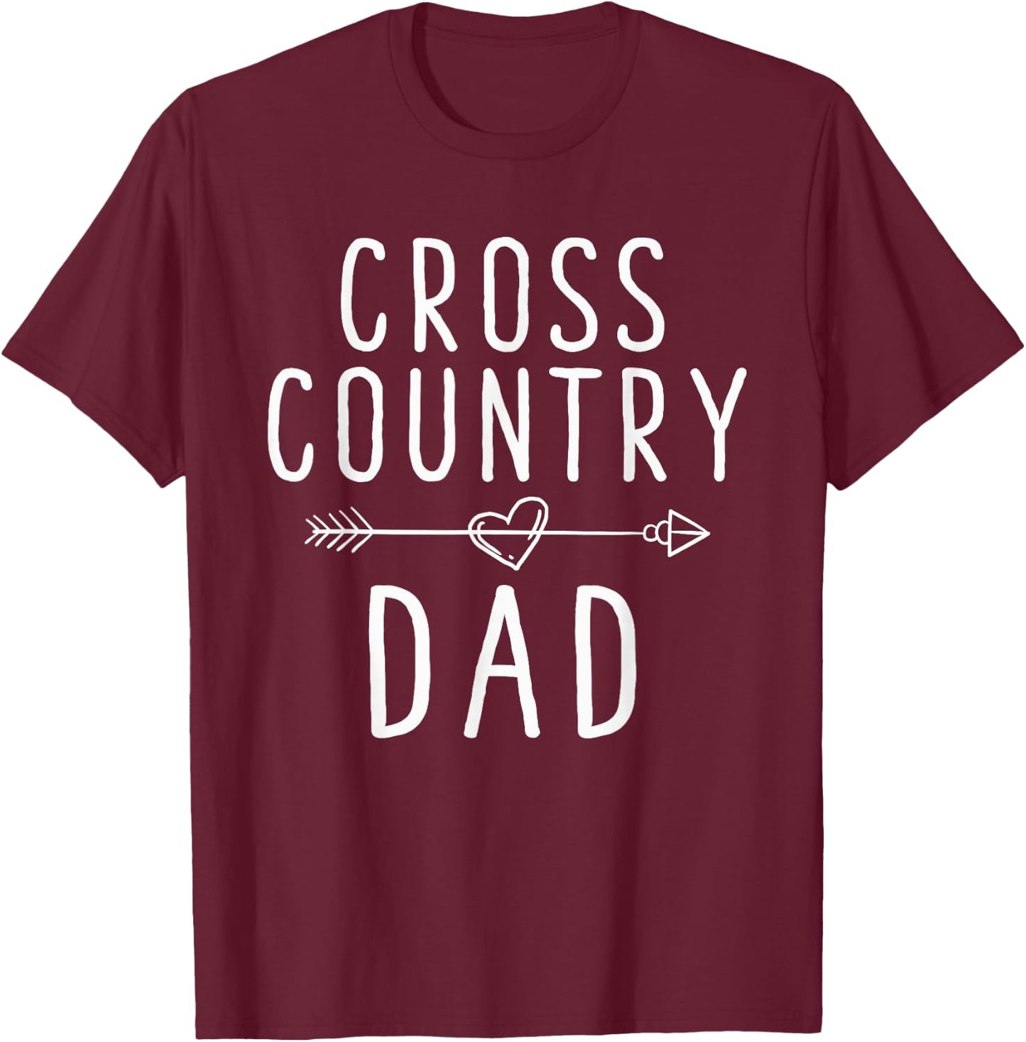Cross Country Dad - Track And Field Running T-Shirt - T-Shirt | Maroon