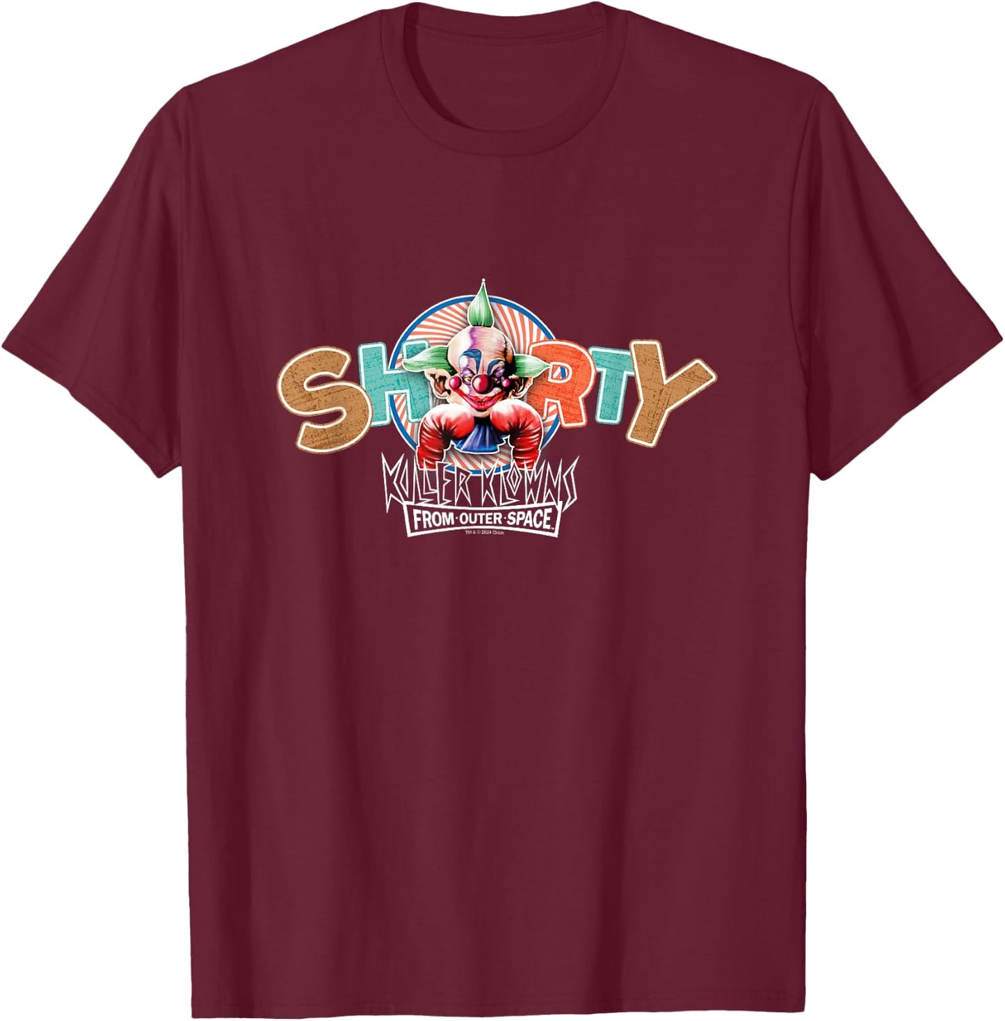 Killer Klowns from Outer Space Shorty Klown Big Chest Poster T-Shirt - T-Shirt | Maroon