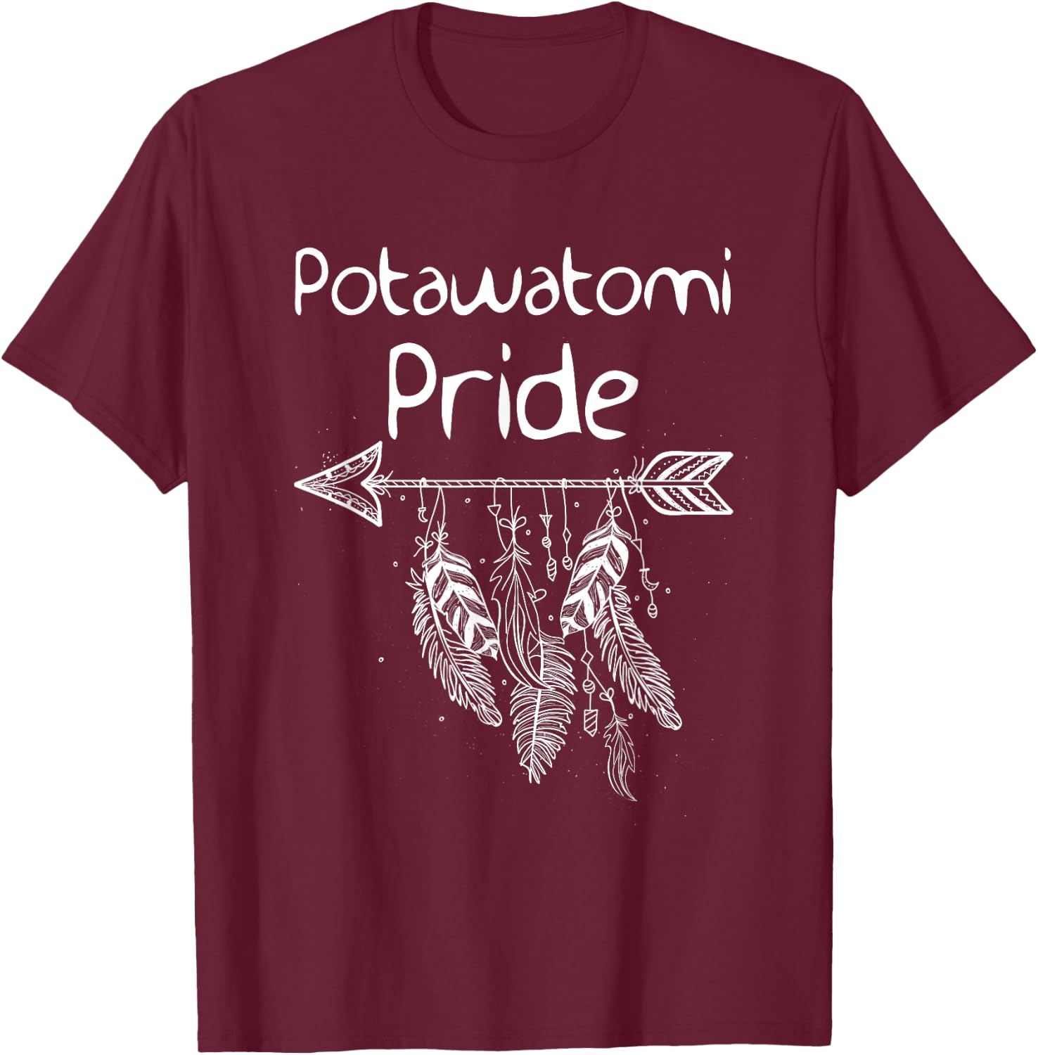 Potawatomi Pride Native American Nice Gift Men Women Kids T-Shirt - T-Shirt | Maroon