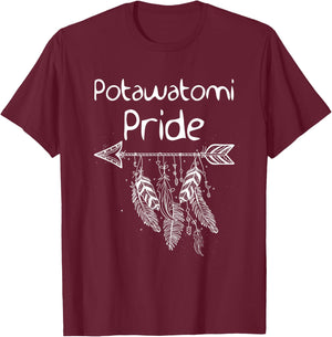 Potawatomi Pride Native American Nice Gift Men Women Kids T-Shirt - T-Shirt | Maroon