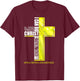 Spina Bifida Awareness Christian Cross Ribbon T-Shirt - T-Shirt | Maroon