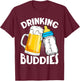 Beer Drinking Buddies Dad Son Daughter Fist Father's Day T-Shirt - T-Shirt | Maroon