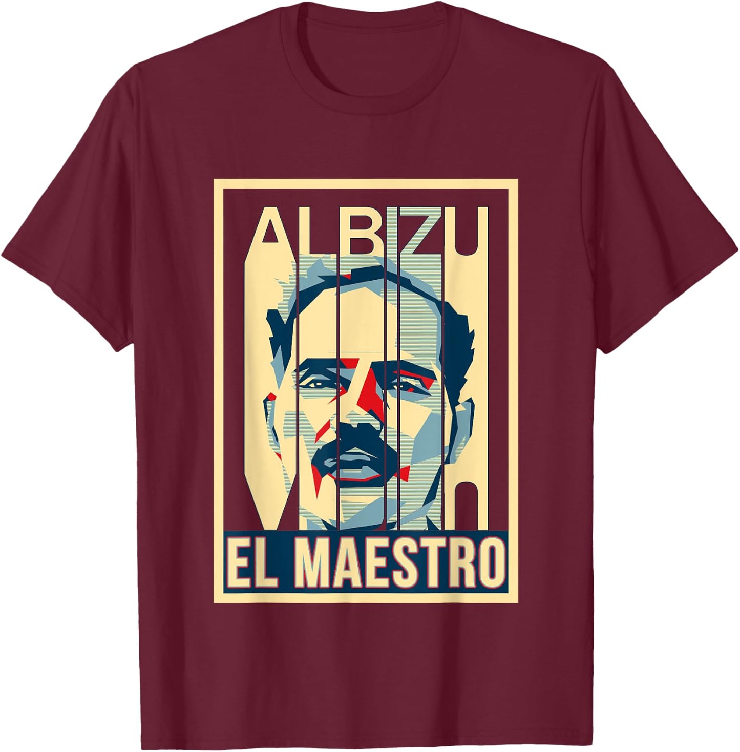Boricua Hasta En La Luna Pedro Albizu Campos El Maestro -Adults Puerto Rican Black Small Short Sleeve T-Shirt - T-Shirt | Maroon