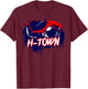 Houston Texas Astronaut H-Town Hand Sign - Houston Football T-Shirt - T-Shirt | Maroon