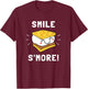 Smile S'more - Cute Smore Marshmallow Camping T-Shirt - T-Shirt | Maroon