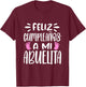 Feliz Cumpleaños A Mi Abuelita Happy Birthday Abuela T-Shirt - T-Shirt | Maroon