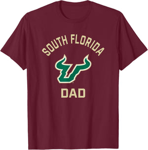 University of South Florida USF Bulls Arched Dad T-Shirt - T-Shirt | Maroon