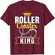 Roller Coaster King Amusement Fun Park T-Shirt - T-Shirt | Maroon