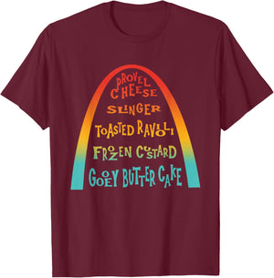 Provel Cheese Slinger Toasted Ravioli Funny T-Shirt - T-Shirt | Maroon