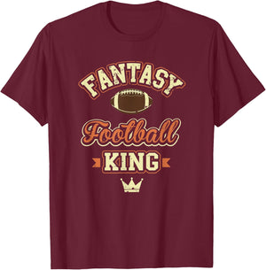 Fantasy Football King PPR League Champion Legend Draft Party T-Shirt - T-Shirt | Maroon