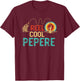 Reel Cool Pepere Vintage Retro Fishing Funny Fisherman T-Shirt - T-Shirt | Maroon