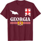 Georgia Country Flag, Georgian Culture, Georgia T-Shirt - T-Shirt | Maroon