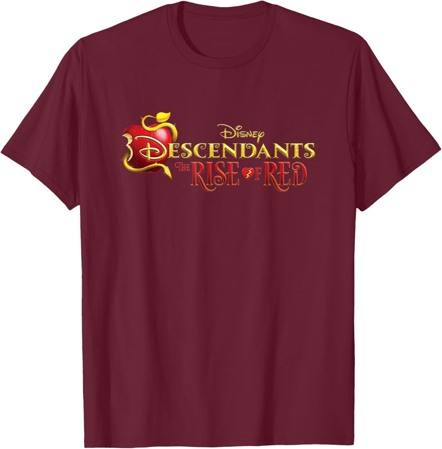 Disney Descendants 4: The Rise of Red Official Movie Logo T-Shirt - T-Shirt | Maroon
