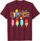 Hello Summer Vacation Ice Cream Popsicle Ice Lolly Gifts Men Women Girls Kids T-Shirt - T-Shirt | Maroon