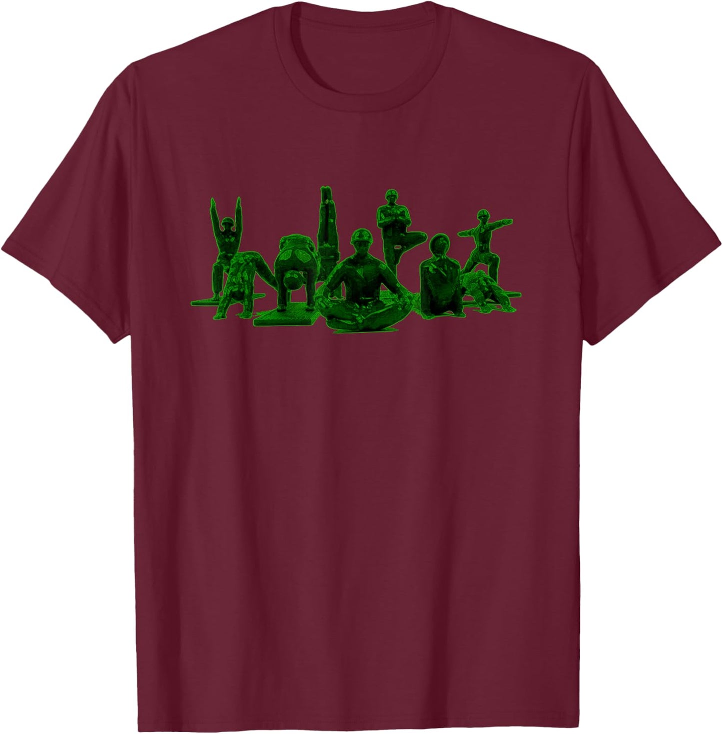 Military Yoga Shirt PTSD Awareness Police Army Armed Forces T-Shirt - T-Shirt | Maroon