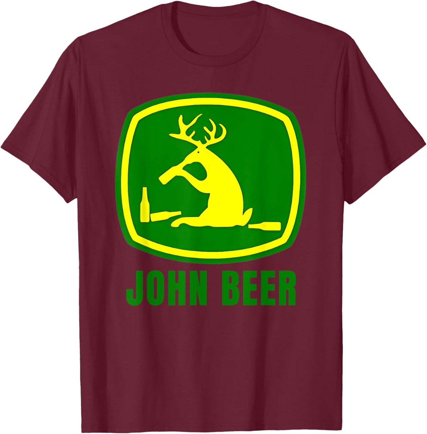 John Beer - funny T-Shirt - T-Shirt | Maroon