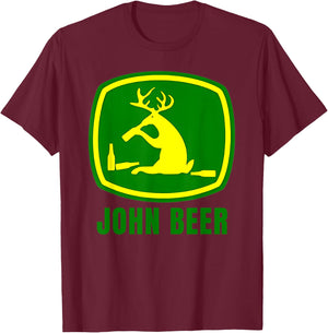 John Beer - funny T-Shirt - T-Shirt | Maroon