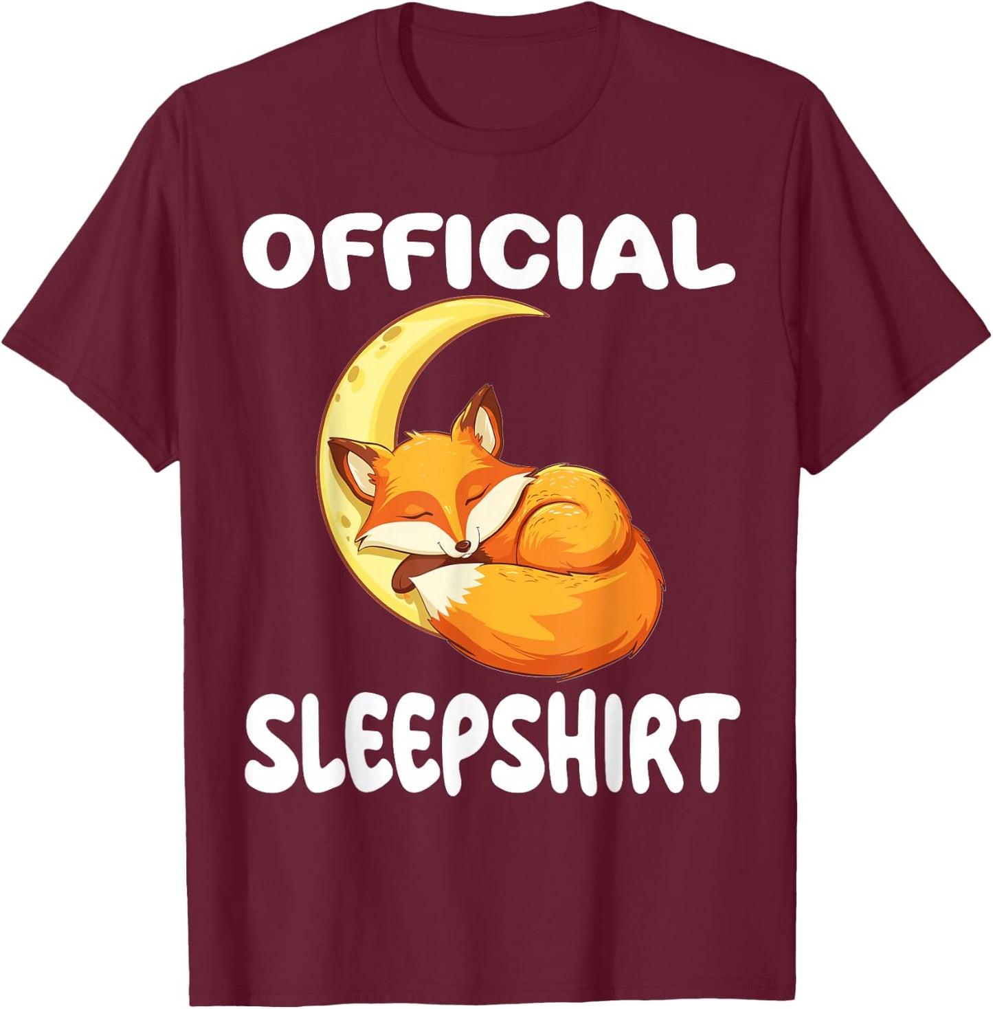 Fox Official Sleepshirt Pajamas Nightgown T-Shirt - T-Shirt | Maroon