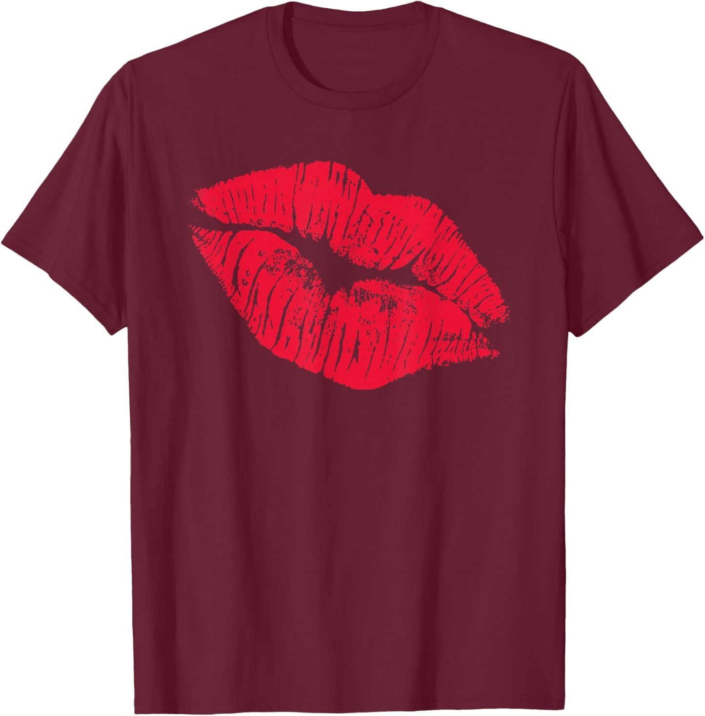 Red Lips T Shirt T-Shirt - T-Shirt | Maroon