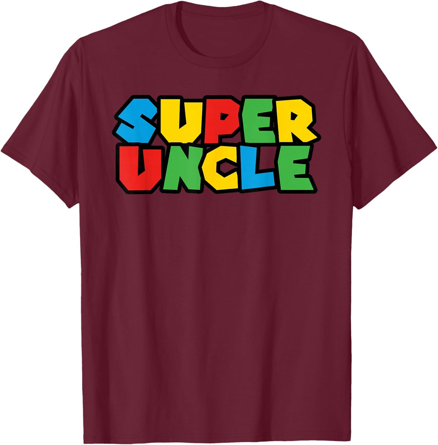Superhero Uncle Gift from Nephew or Niece - Super Uncle T-Shirt - T-Shirt | Maroon