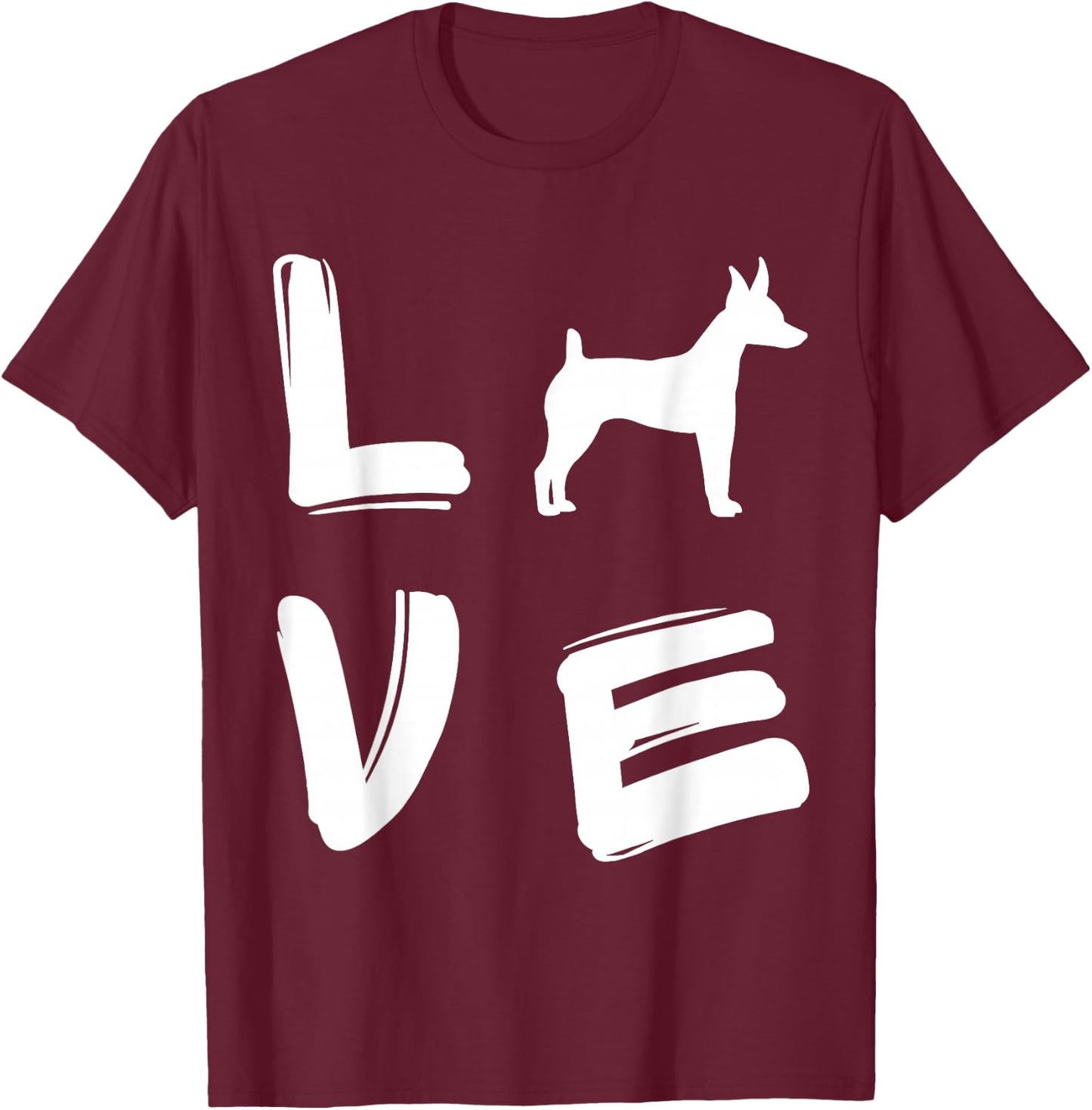 Love Toy Fox Terrier T-Shirt - T-Shirt | Maroon