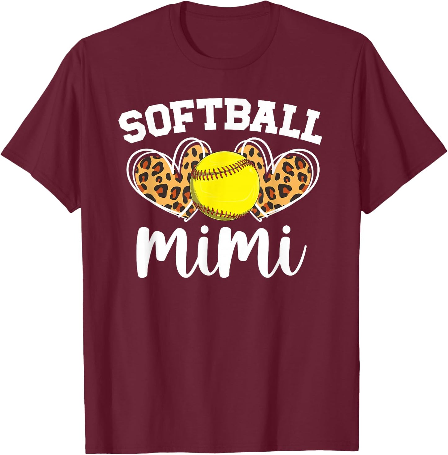 Softball Mimi Proud Mimi Of A Softball Player Mimi T-Shirt - T-Shirt | Maroon