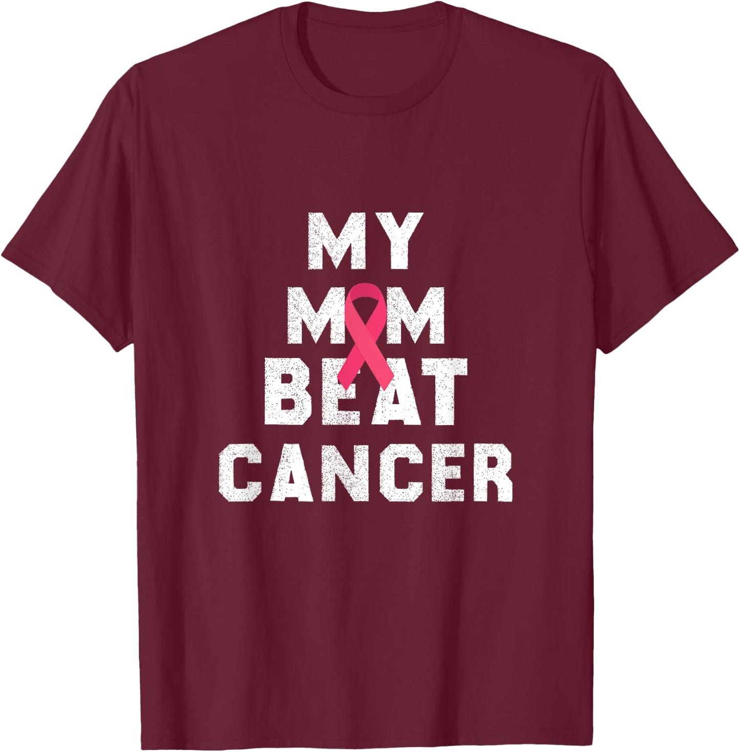 My mom beat cancer survivor mom like a boss T-Shirt - T-Shirt | Maroon