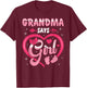 Baby Matching Family Set Gender Reveal Grandma Says Girl T-Shirt - T-Shirt | Maroon