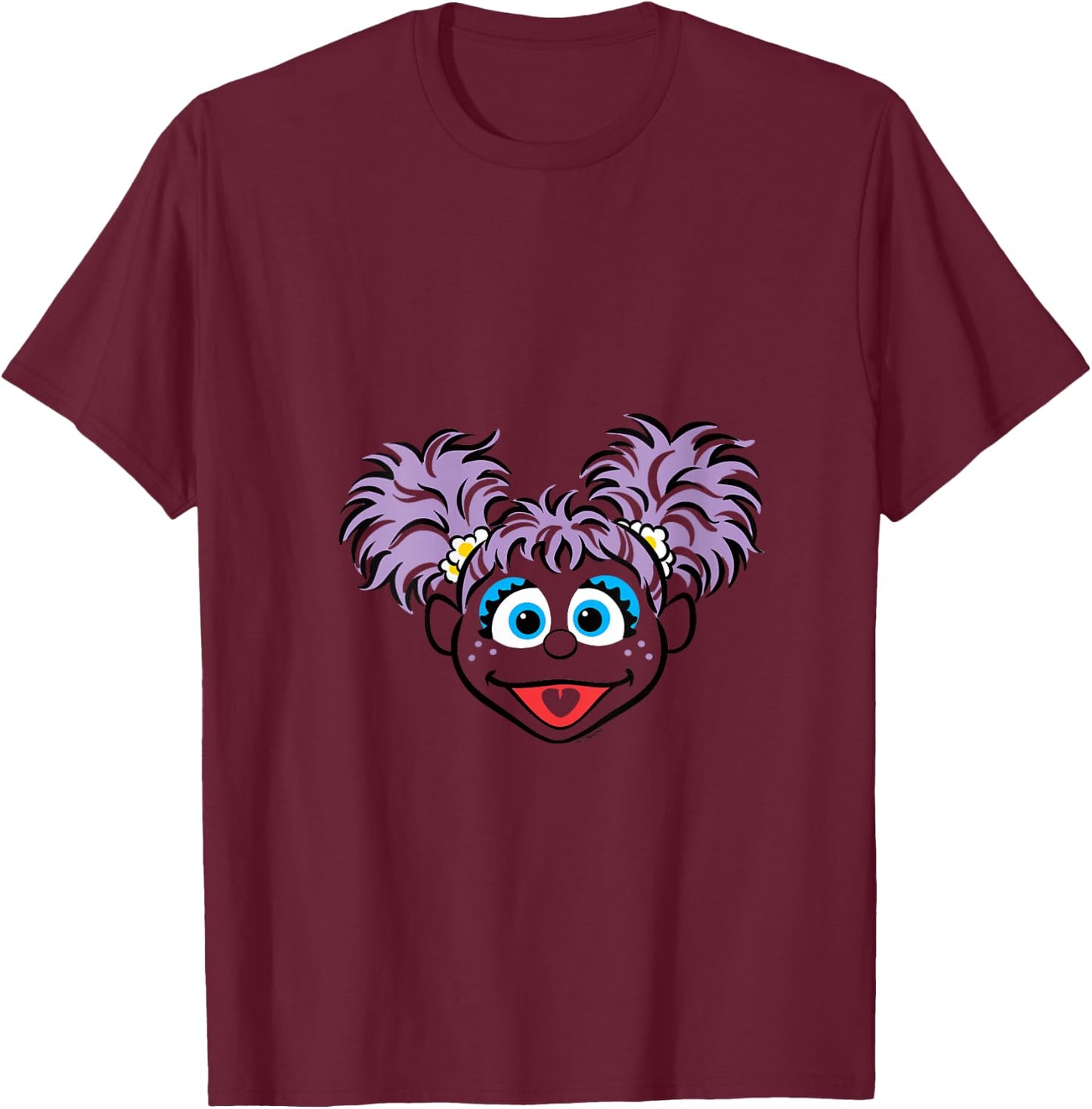 Sesame Street Abby Cadabby Full Face Halloween Costume V-Neck T-Shirt - T-Shirt | Maroon