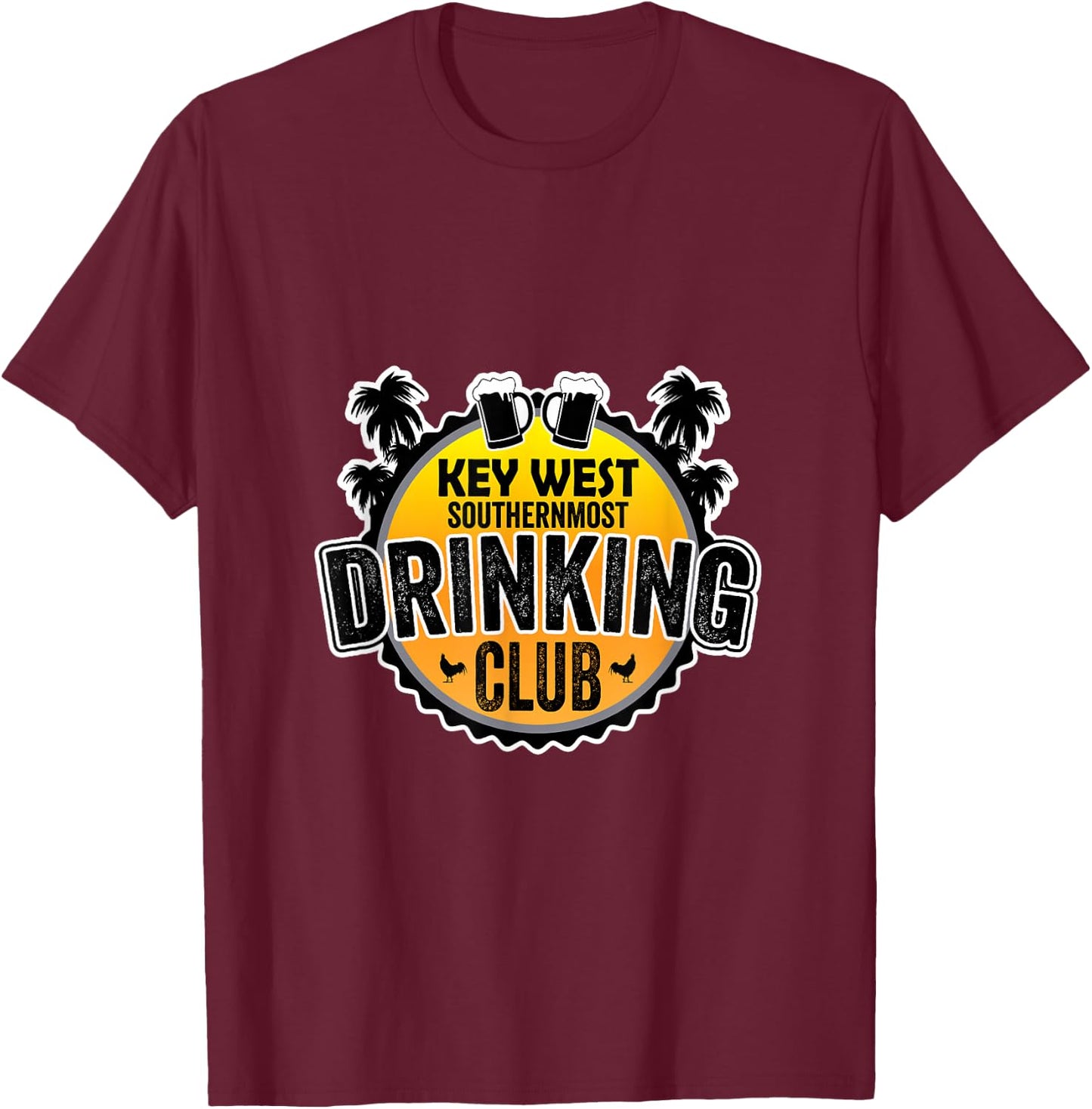 Key West Drinking Club T-Shirt - T-Shirt | Maroon