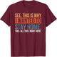See This Is Why I Wanted To Stay Home This All This Right T-Shirt - T-Shirt | Maroon