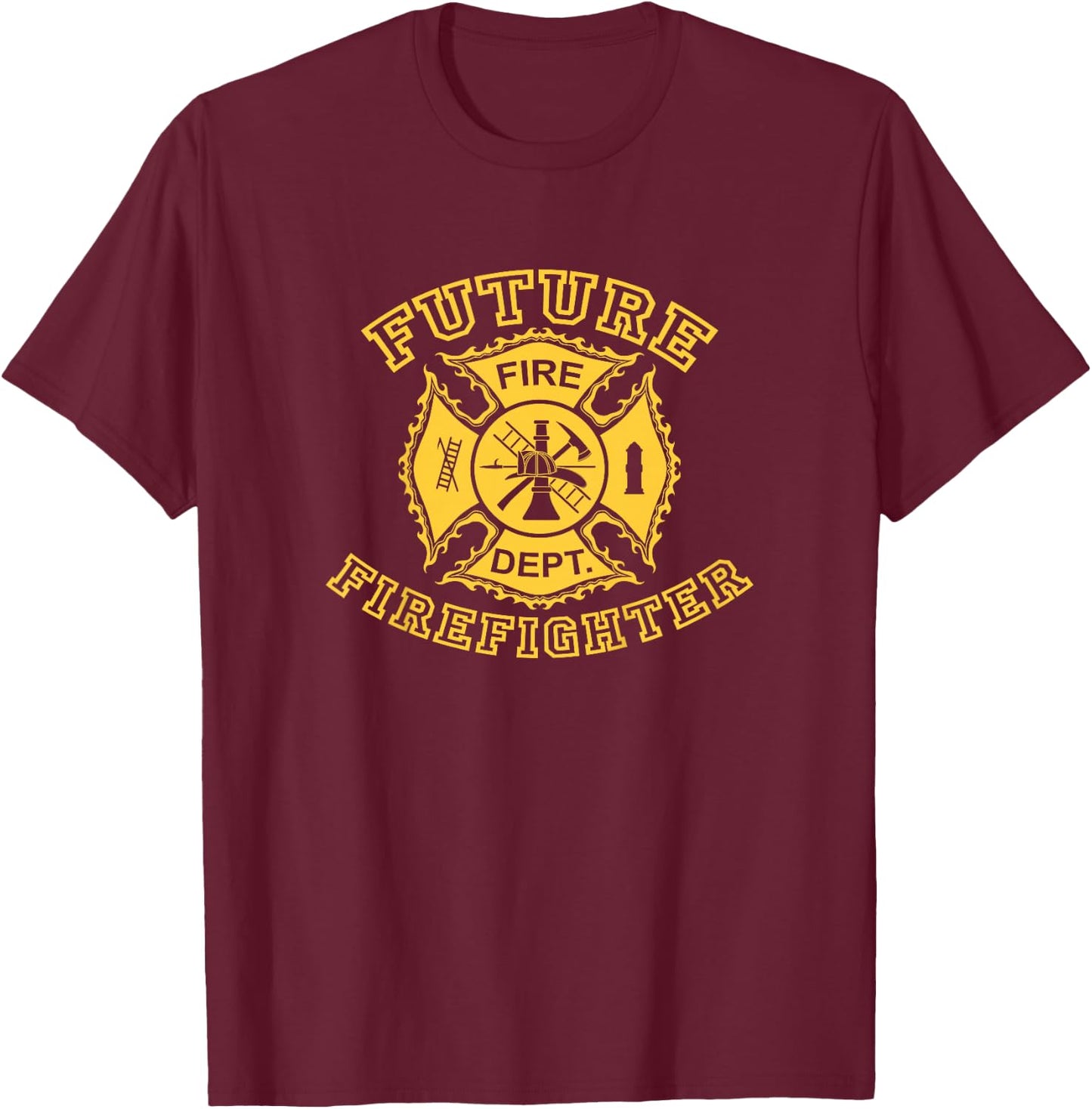 Kids Future Firefighter T-Shirt - T-Shirt | Maroon