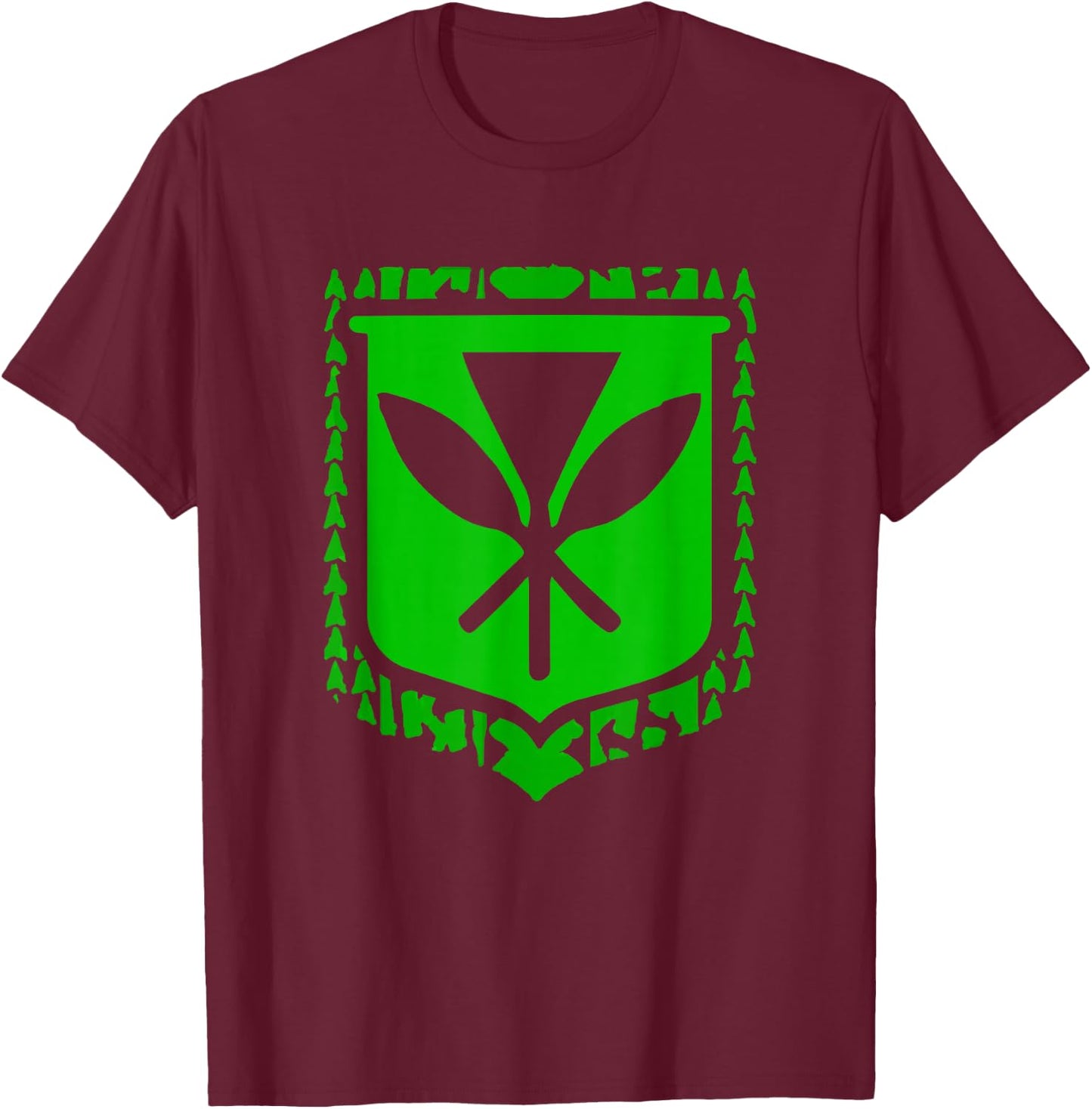 Kanaka Maoli Native Hawaiian Islands Hawaii Flag T-Shirt - T-Shirt | Maroon