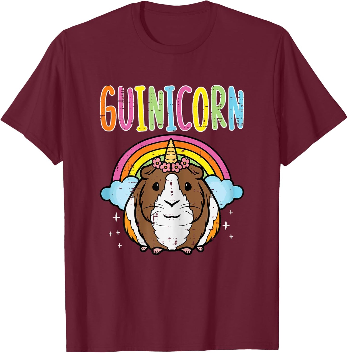 Guinea Pig Unicorn Guinicorn Cavy Girls Kids Toddler Women T-Shirt - T-Shirt | Maroon