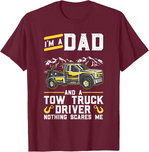 Tow Truck Driver Dad T-Shirt - T-Shirt | Maroon