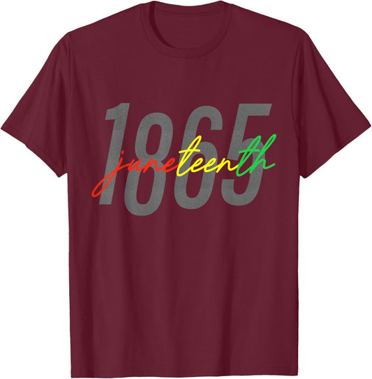 Juneteenth 2024 Celebrate Black Freedom 1865 Women T-Shirt - T-Shirt | Maroon