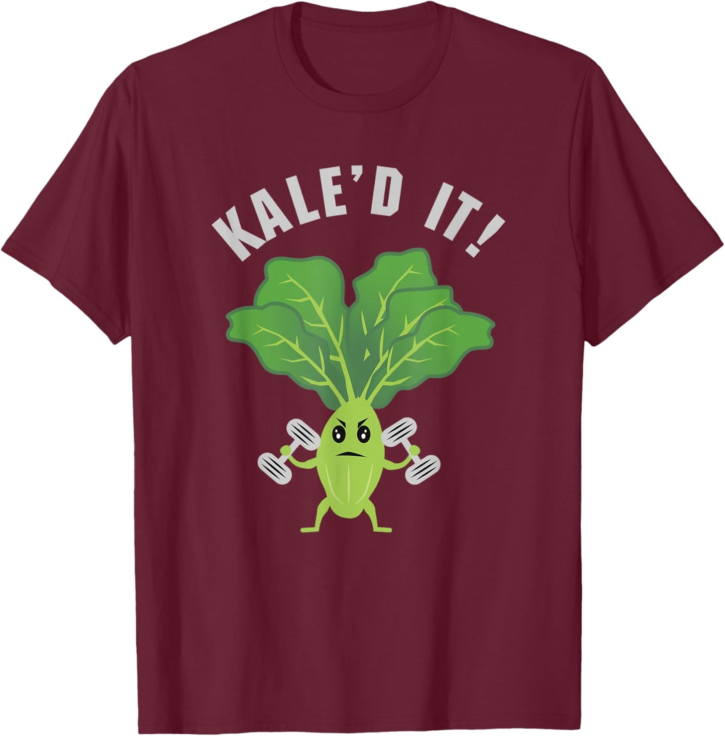 Kale'd It Fitness Kale Funny Vegan Vegetarian T-Shirt - T-Shirt | Maroon