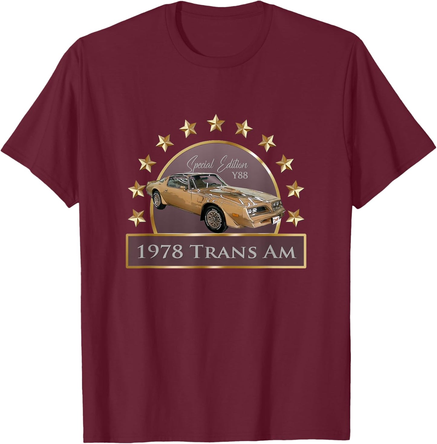 Vintage 1978 Special Edition Trans Am Y88, American Muscle T-Shirt - T-Shirt | Maroon