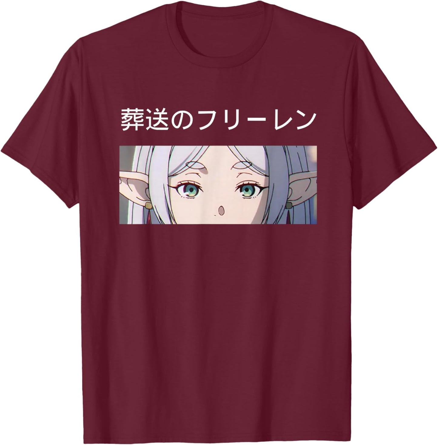 Frieren Beyond Journey's End, Isekai Anime Manga Video Game T-Shirt - T-Shirt | Maroon