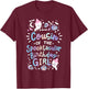 Cousin of the Spooktacular Birthday Girl Halloween Family T-Shirt - T-Shirt | Maroon